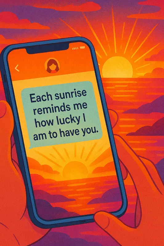 Each sunrise reminds me how lucky I am to have you.