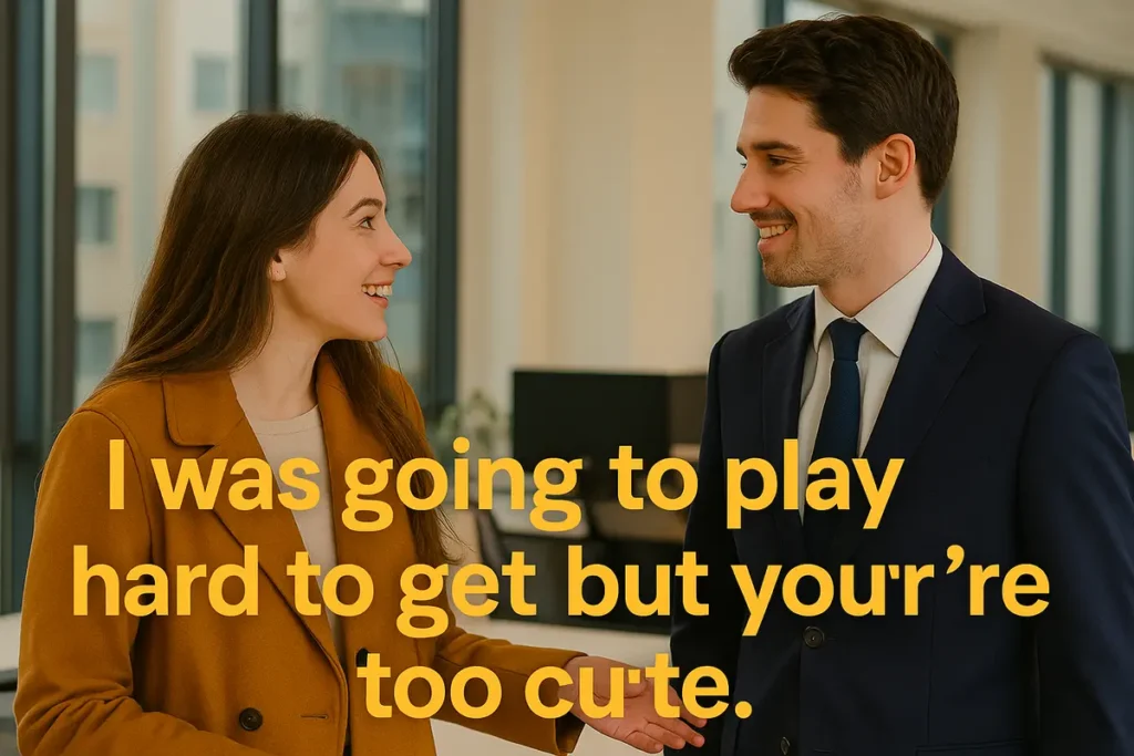 I was going to play hard to get but you're too cute.