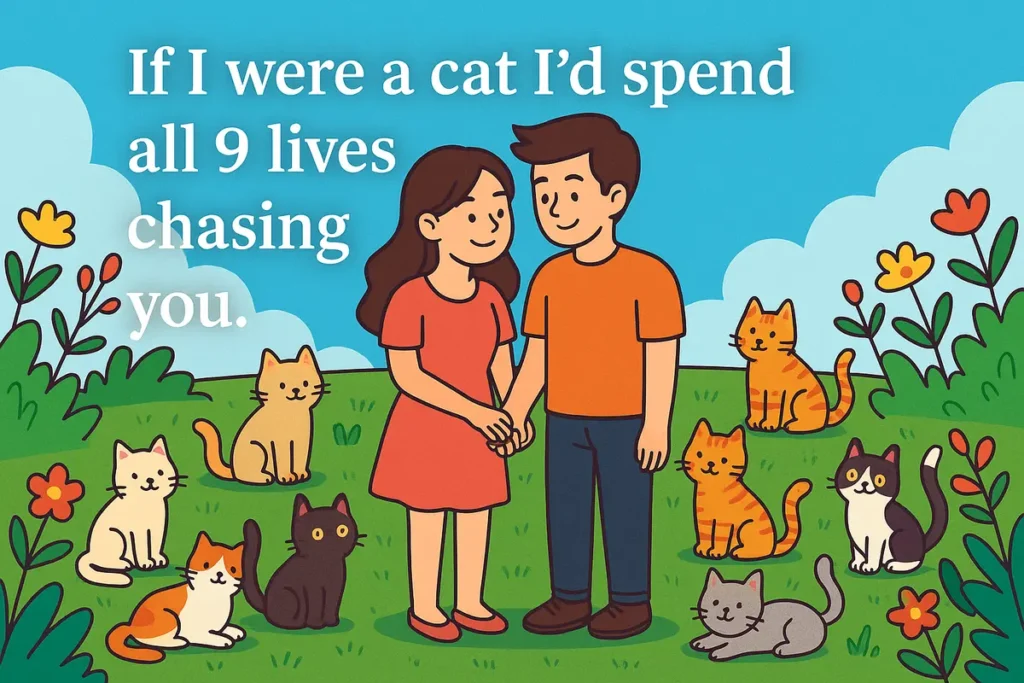 If I were a cat I’d spend all 9 lives chasing you.