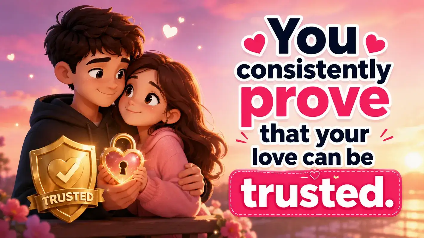 You consistently prove that your love can be trusted.Reasons why I love you