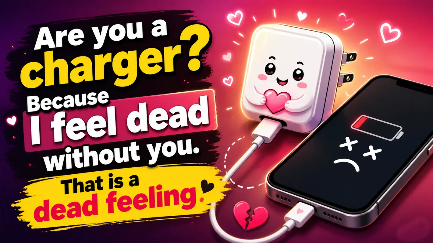 Are you a charger? Because I feel dead without you. That is a dead feeling.