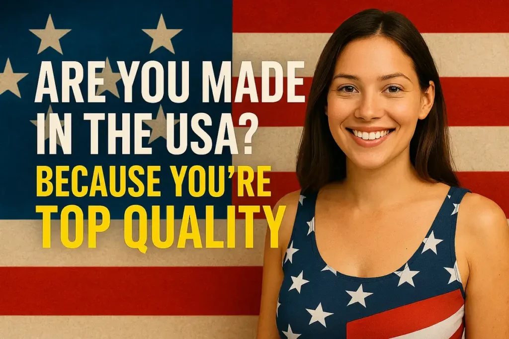 Are you made in the USA? Because you’re top quality.