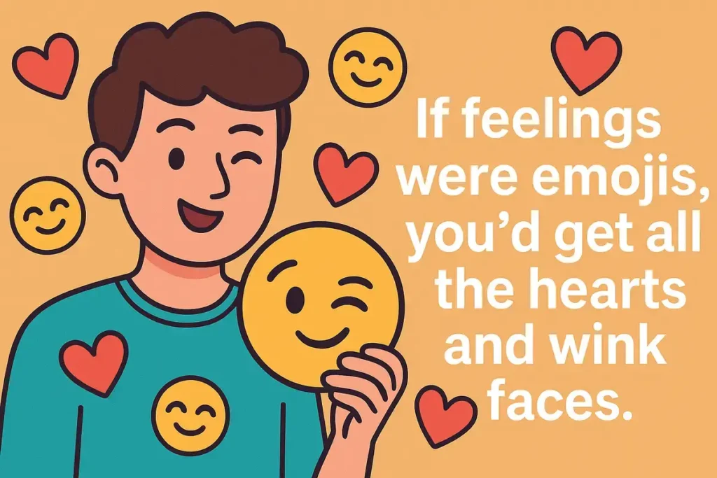 If feelings were emojis, you’d get all the hearts and wink faces.