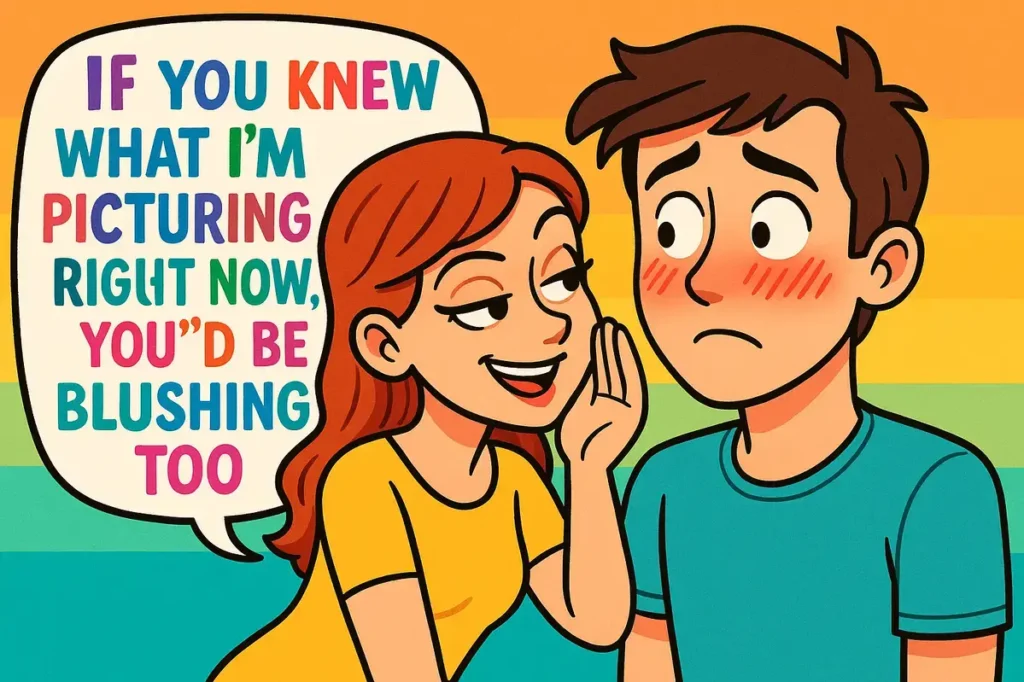 If you knew what I’m picturing right now, you’d be blushing too.