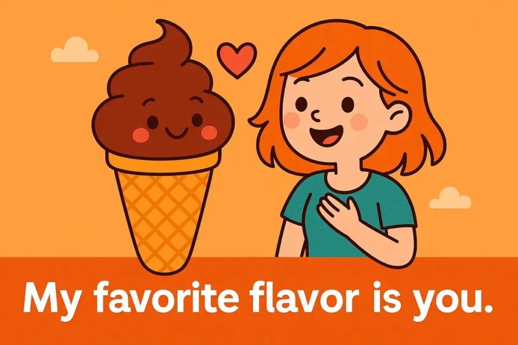 My favorite flavor is you. best dirty pick up lines.
