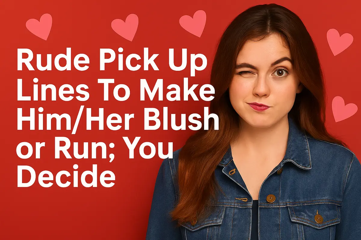 Rude Pick Up Lines To Make Him Her Blush or Run; You Decide.