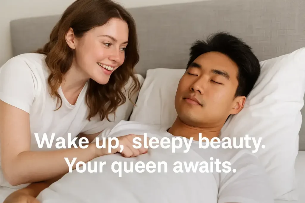 Wake up, sleepy beauty. Your queen awaits.