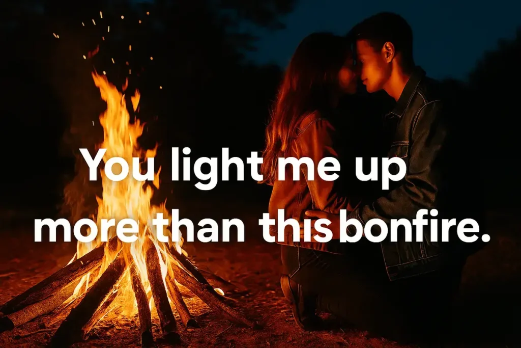 You light me up more than this bonfire.