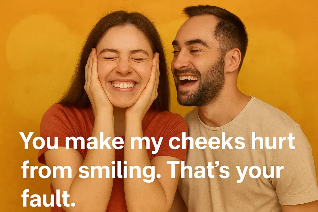 You make my cheeks hurt from smiling. That’s your fault.