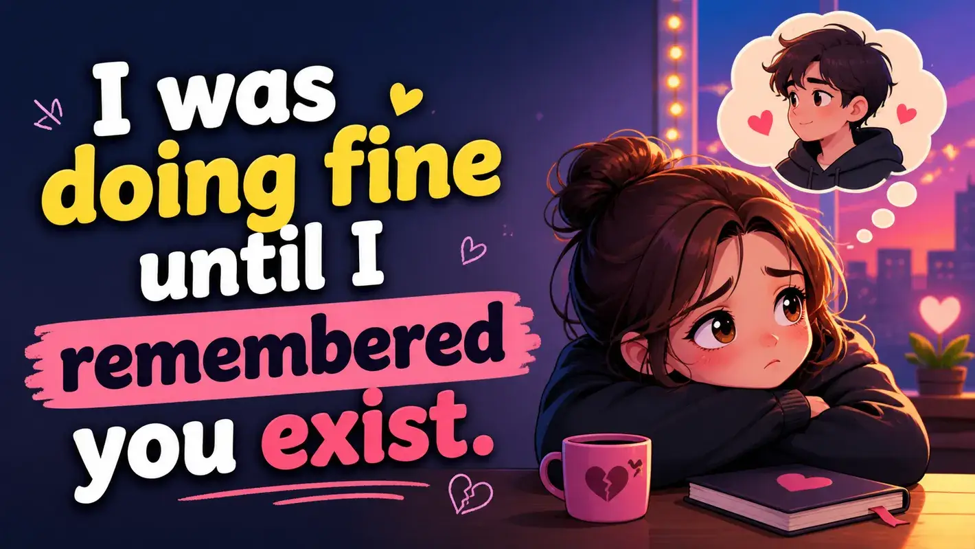 I was doing fine until I remembered you exist.