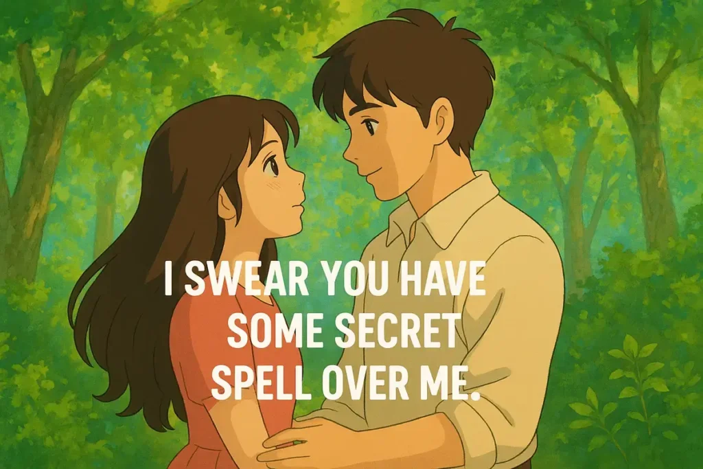 I swear you have some secret spell over me.
