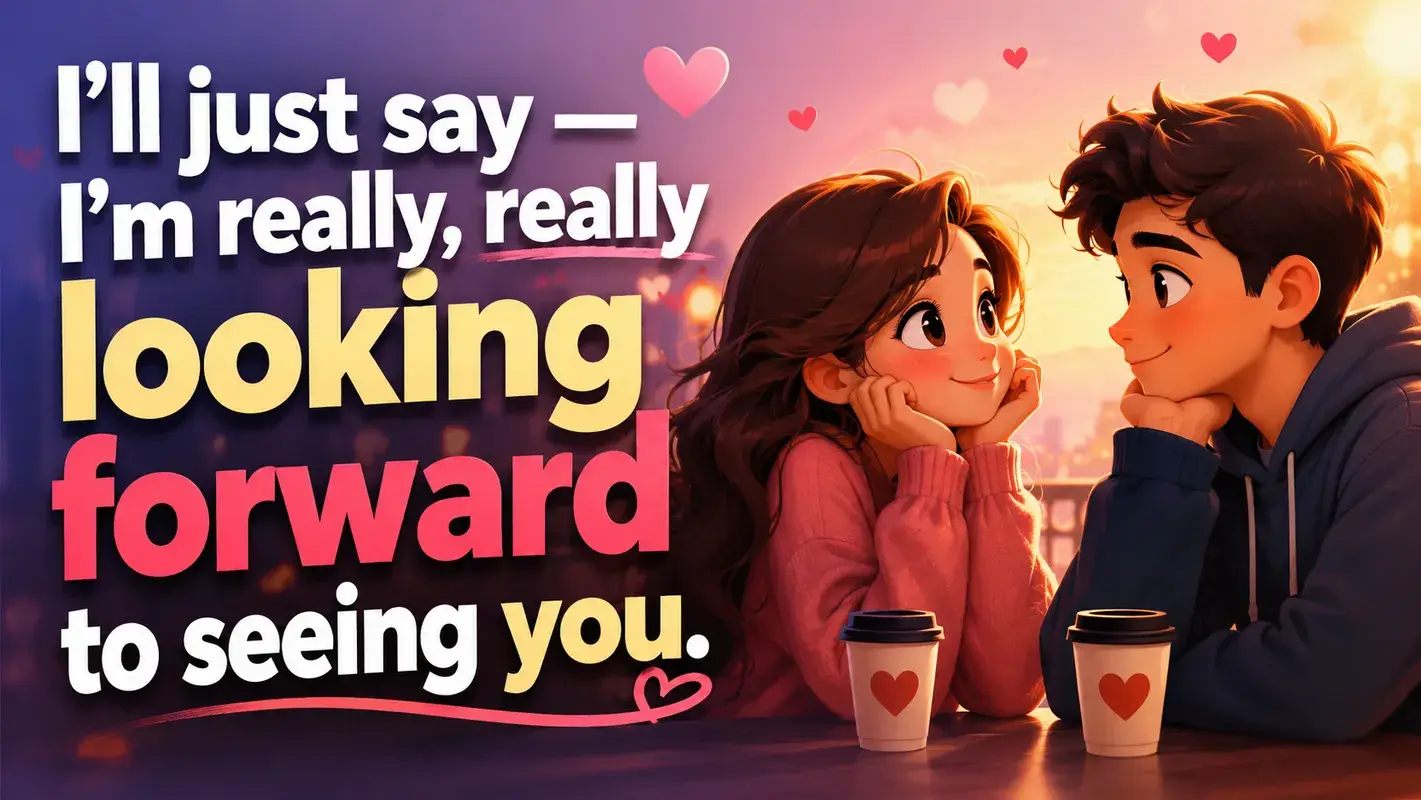 I'll just say — I'm really, really looking forward to seeing you.