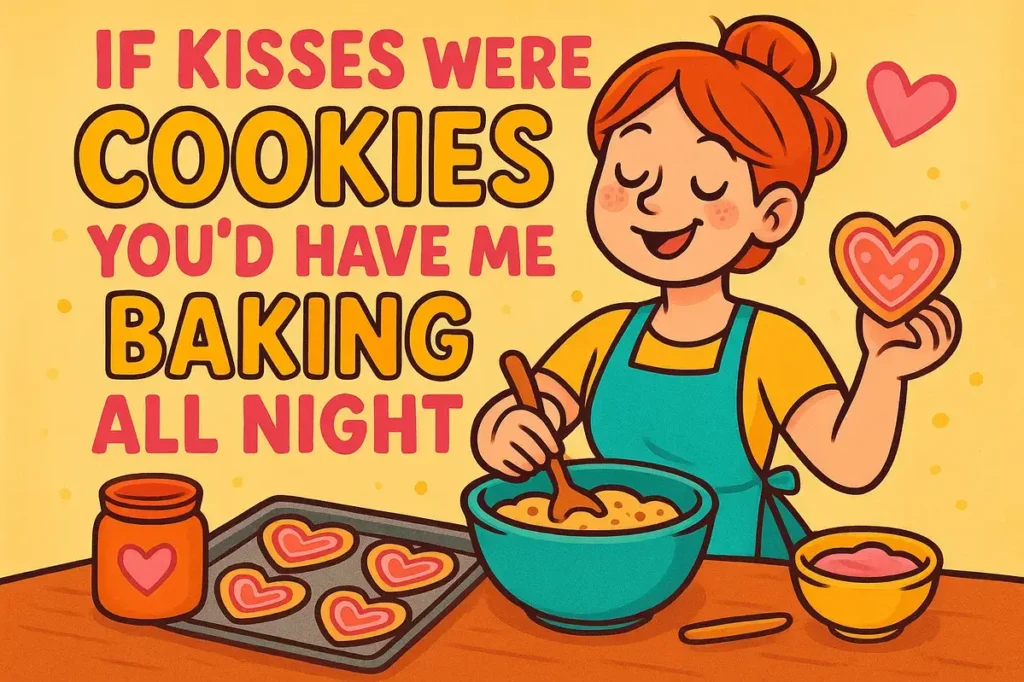If kisses were cookies you’d have me baking all night.