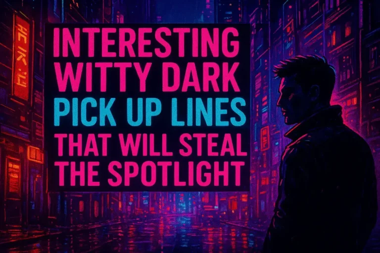 Interesting Witty Dark Pick Up Lines That Will Steal the Spotlight