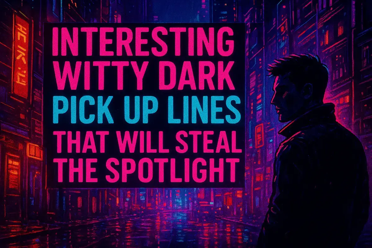 Interesting Witty Dark Pick Up Lines That Will Steal the Spotlight.