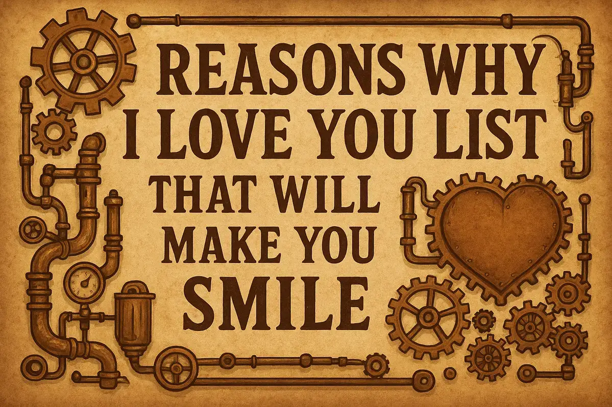Reasons Why I Love You List That Will Make You Smile.