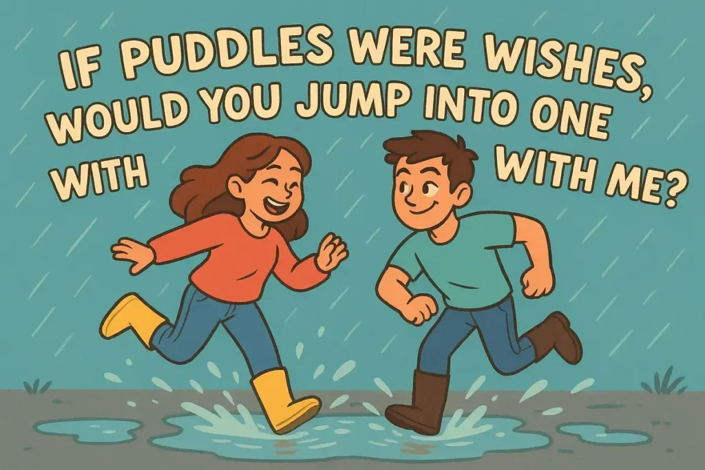 Romantic Questions to Ask a Girl to Make Her Laugh Instantly, rainy day.
