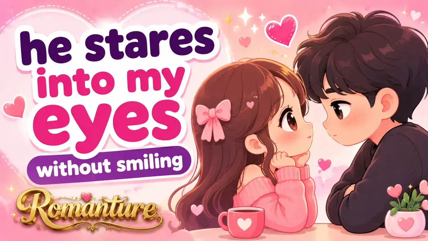 he stares into my eyes without smiling