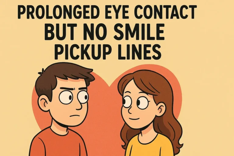 150+ Prolonged Eye Contact But No Smile Pickup Lines
