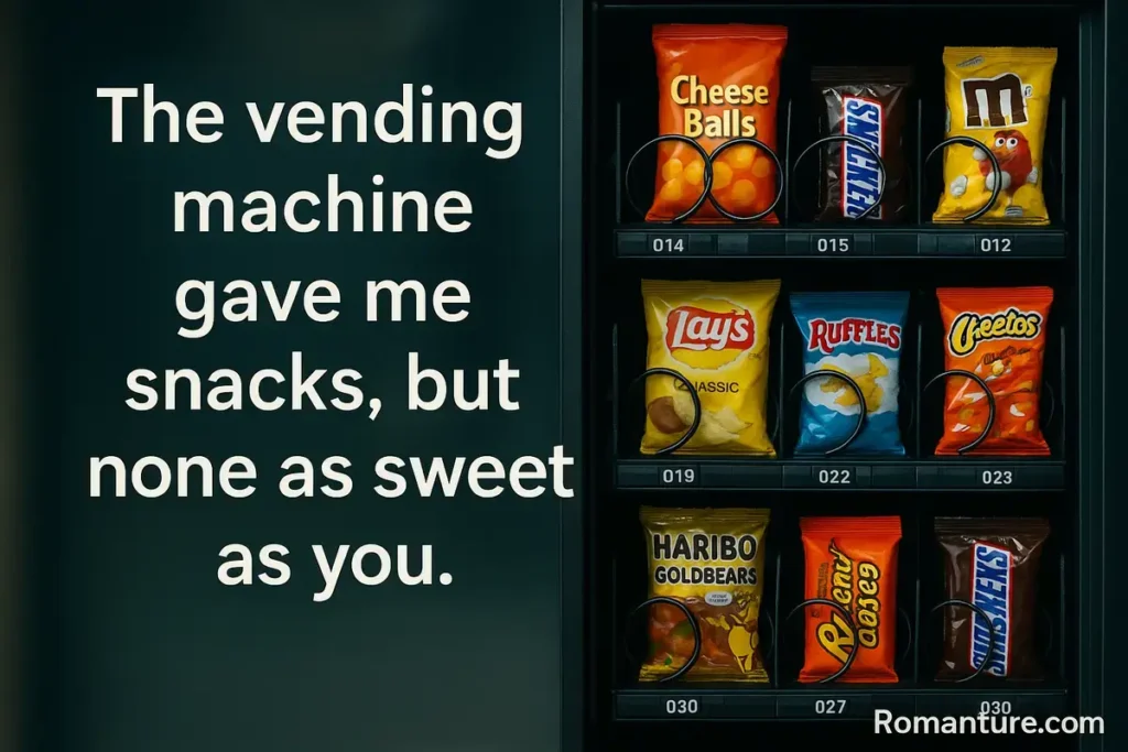 Playful Flirty Texts to Make Him Laugh and Brighten His Day, vending machine.