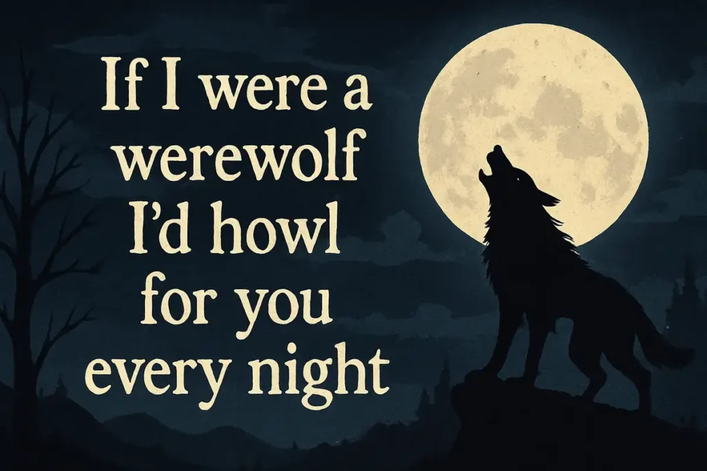 wolf howl, Dark Pick Up Lines That Are Creepy Cute And Totally Flirty.
