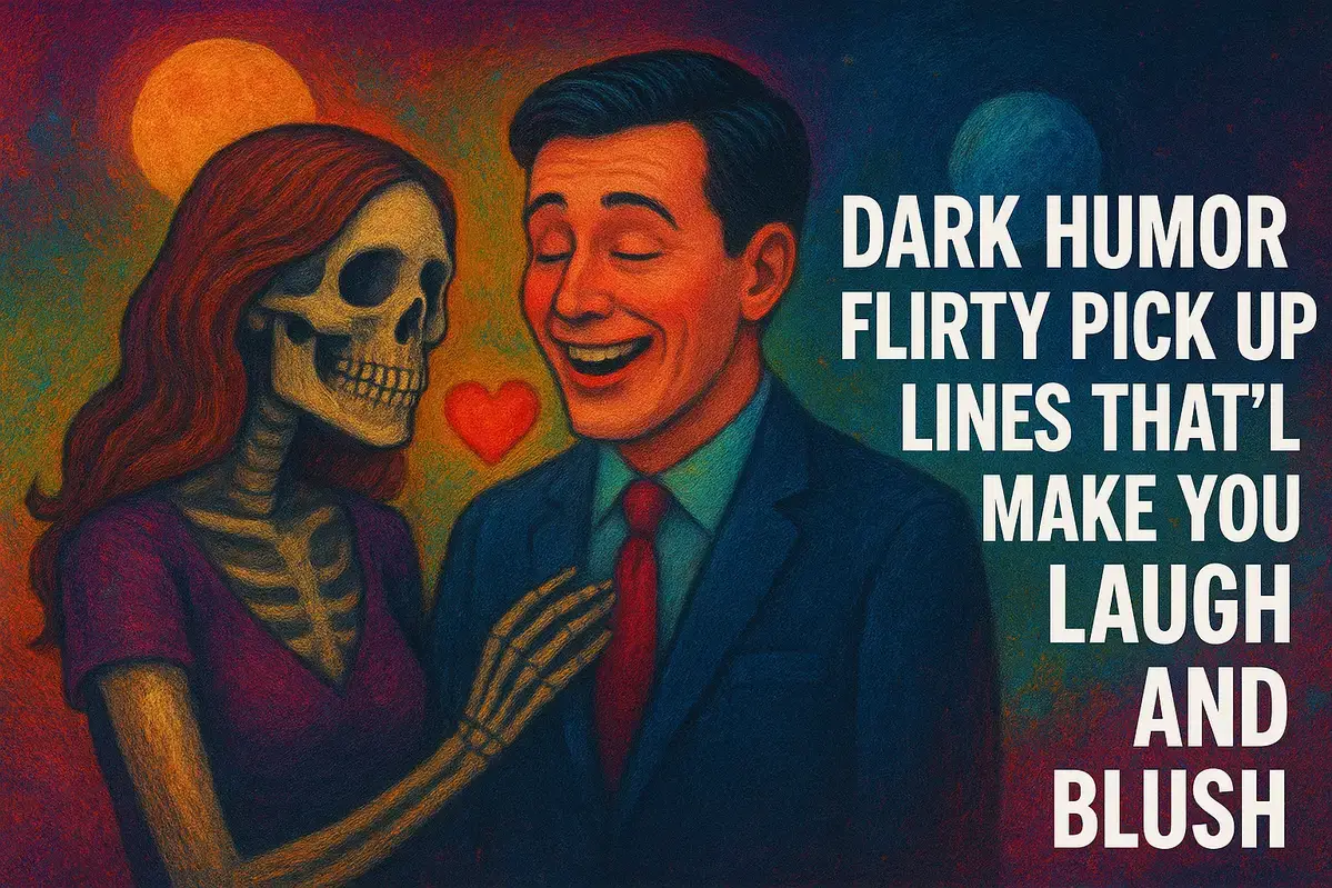 Dark Humor Flirty Pick Up Lines That’ll Make You Laugh and Blush.