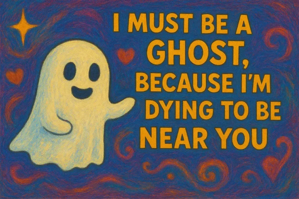 Ghost. Dark Humor Flirty Pick Up Lines That’ll Make You Laugh and Blush.