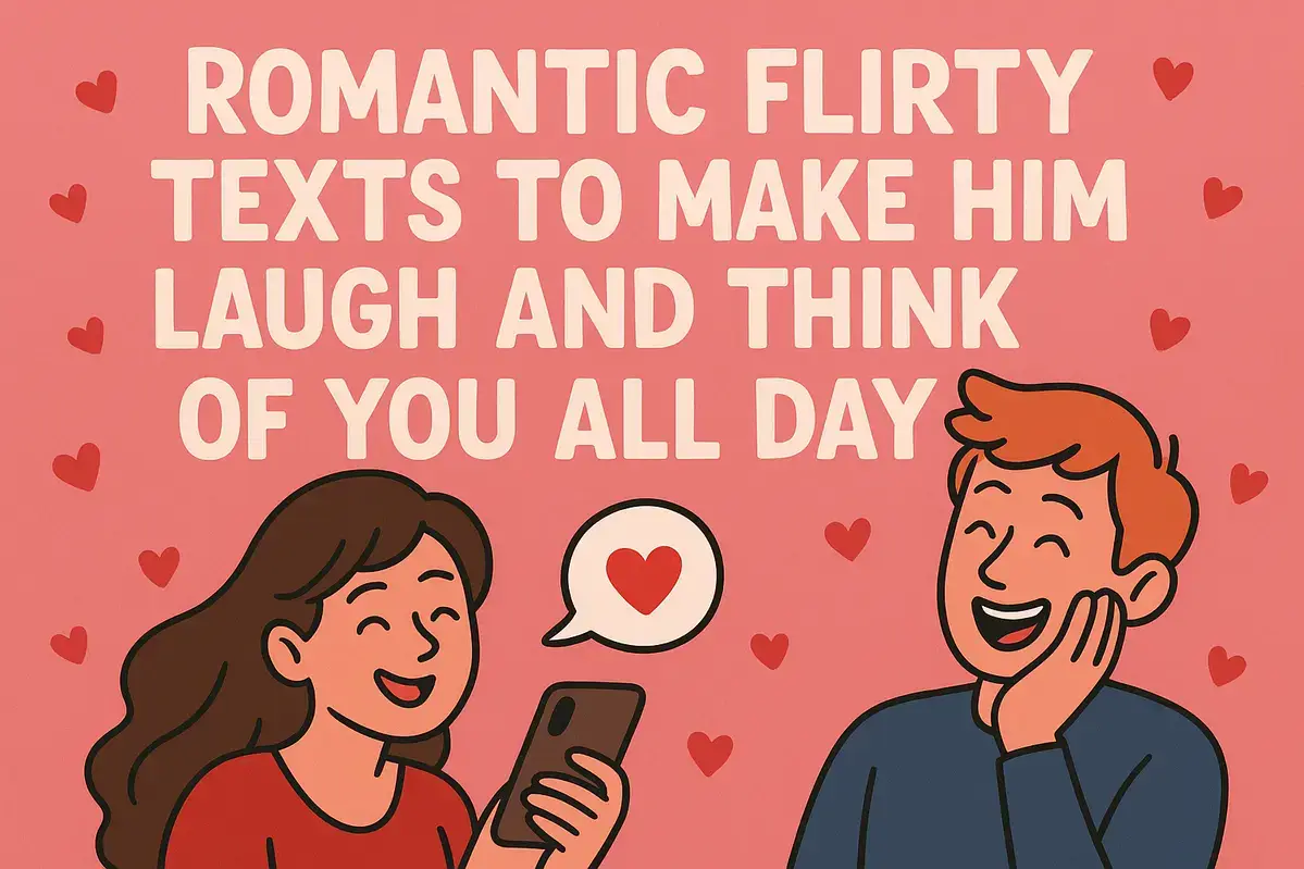 Romantic Flirty Texts to Make Him Laugh and Think of You All Day.