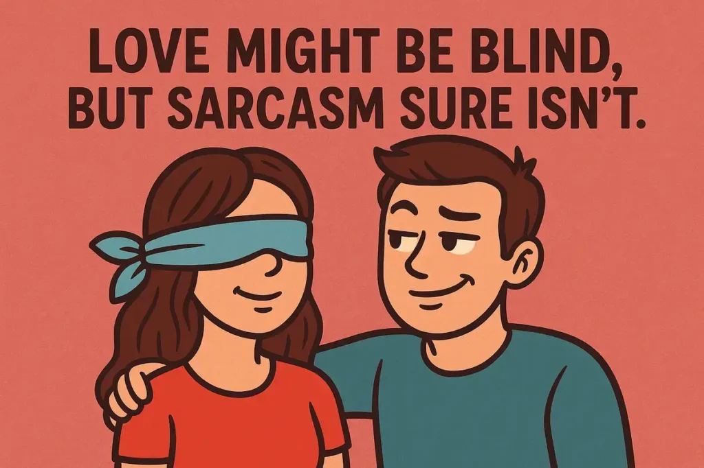 Blind Love. Sarcastic Dark Pick Up Lines That’ll Make You Smile.
