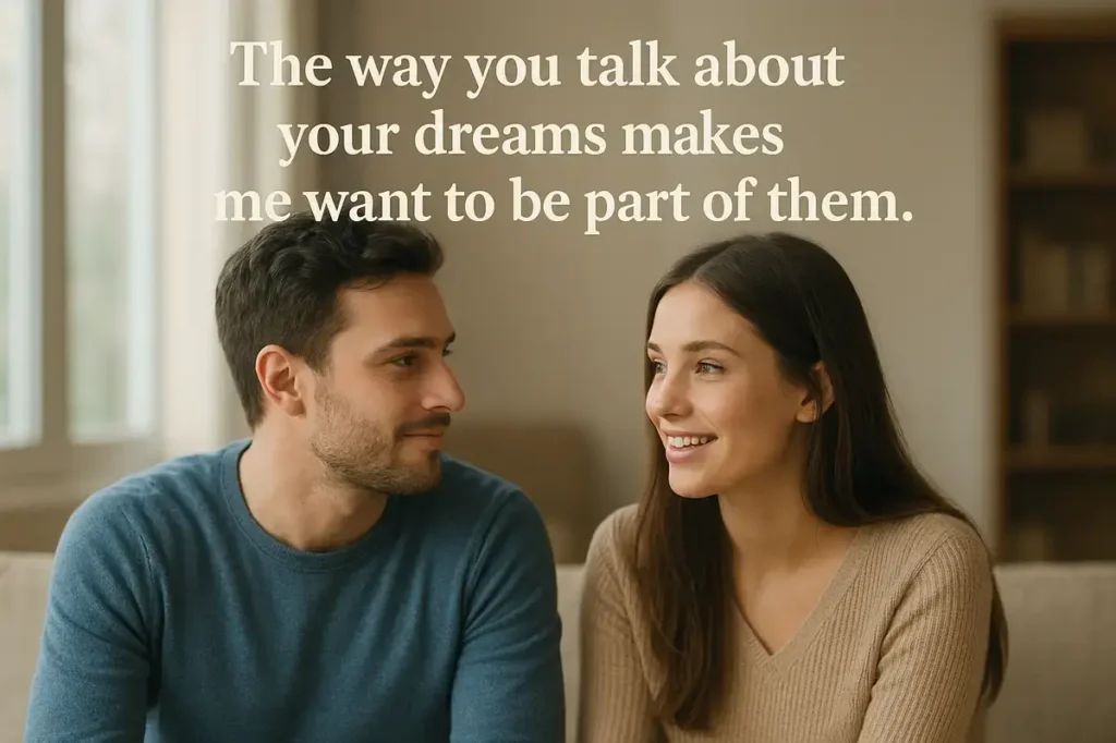 part of dream. Irresistible Pick Up Lines to Make Him Blush.