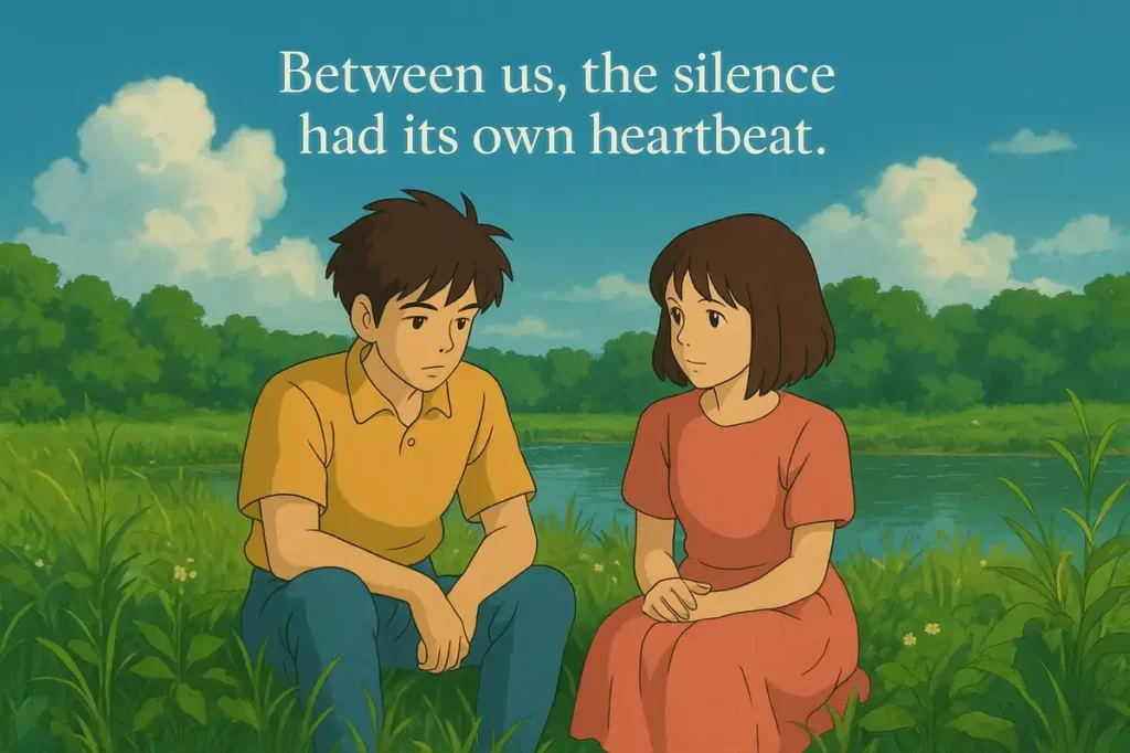 heartbeat of silence, prolonged eye contact without smile.