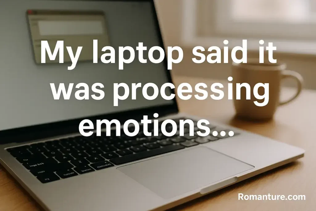 My laptop said it was processing emotions.