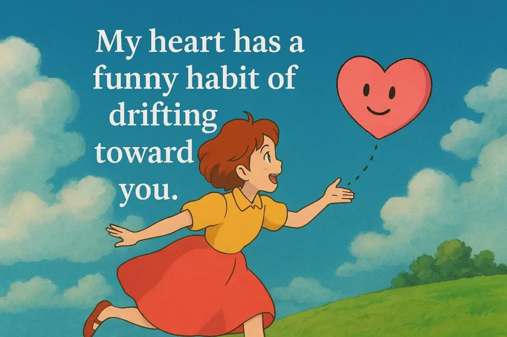 Heart drifting. Cute “Just Because” Messages He’ll Re-Read That Warm His Heart.