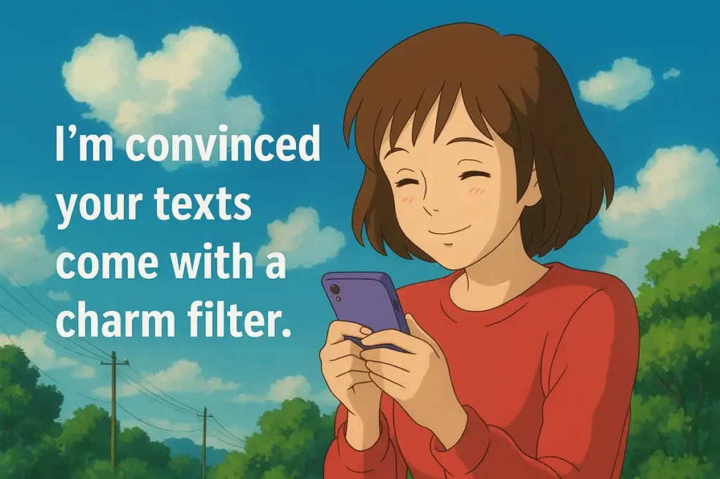 charm filter. Cute Innocent Flirty Texts for Him to Make His Heart Skip a Beat.