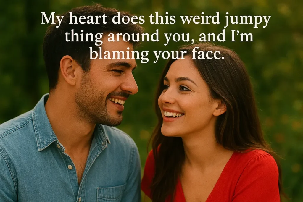 Heart Jump. Bold Risky Pick Up Lines That Turn Up the Heat.