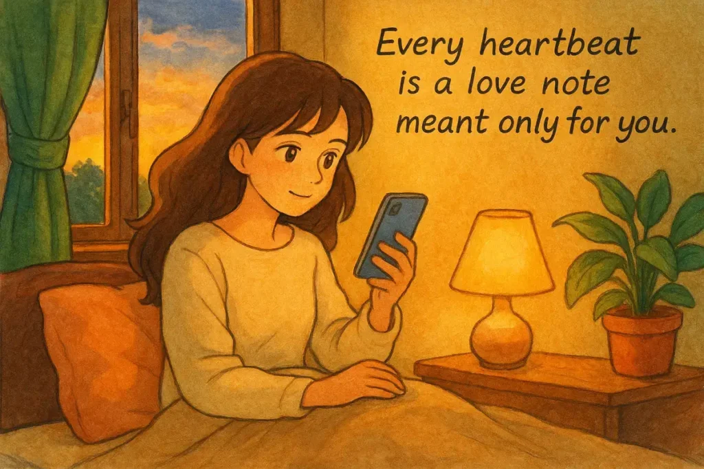 heartbeat. cute texts to make him smile.