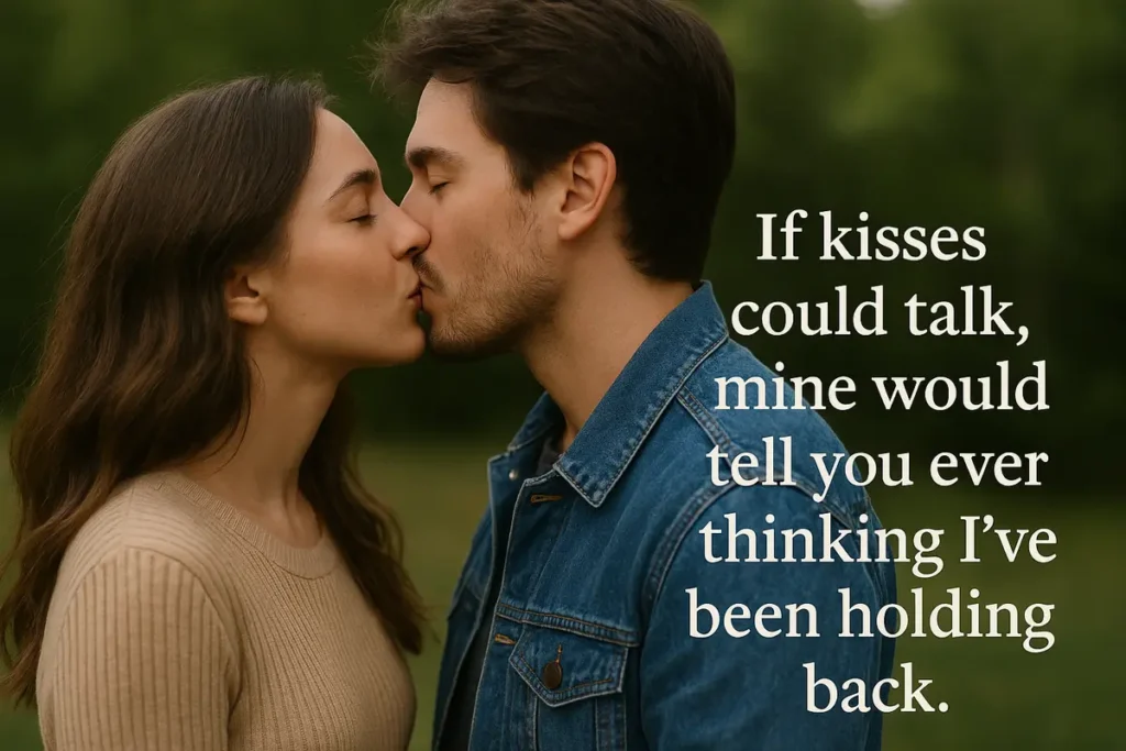 Kiss holding. Intimate Flirty Quotes for Him That’ll Make His Heart Skip a Beat.
