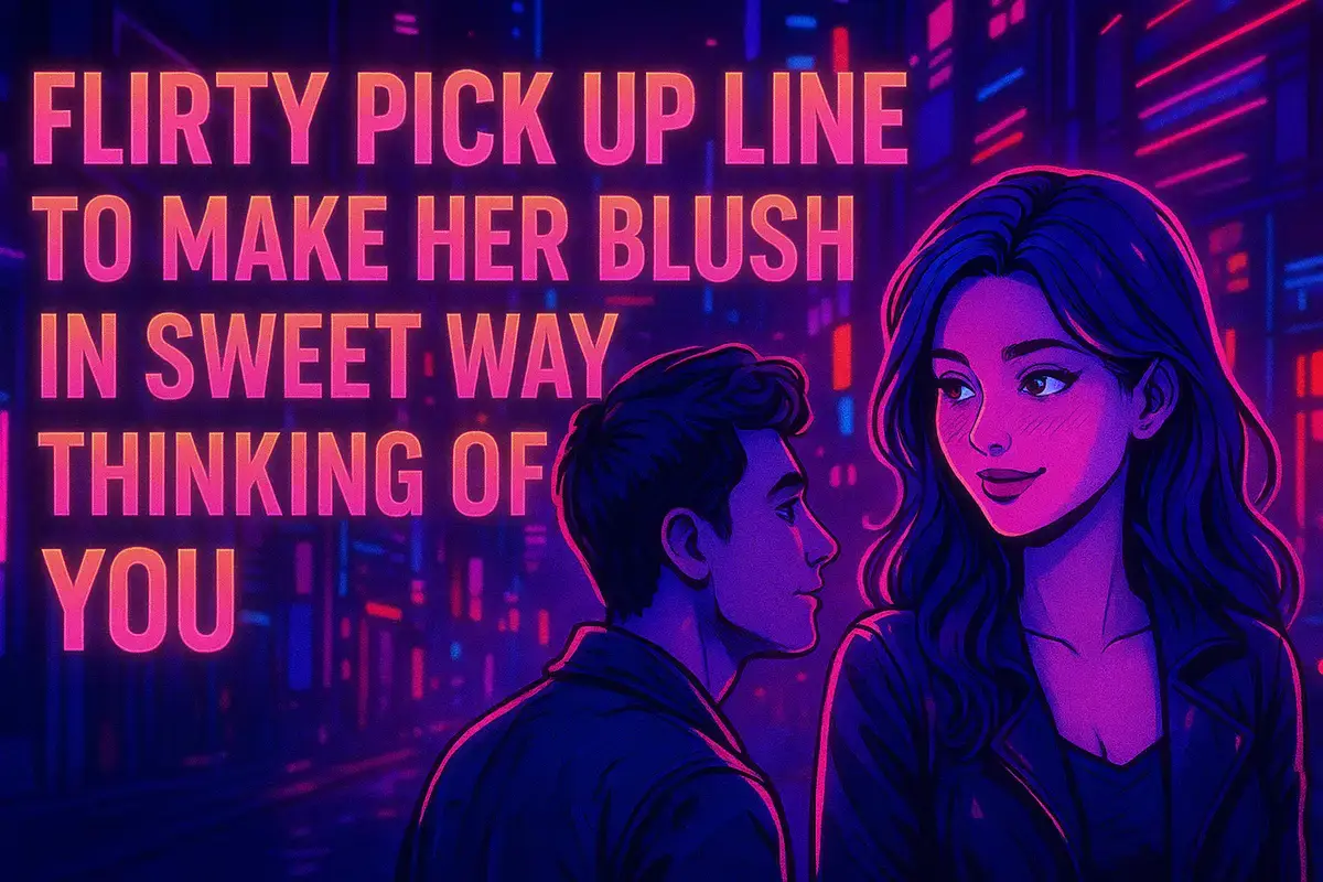 Flirty Pick Up Line to Make Her Blush in Sweet Way Thinking of You.