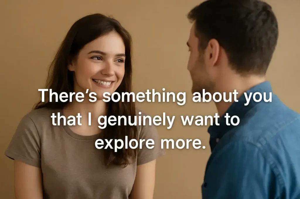 There’s something about you that I genuinely want to explore more. cute one liners for him.
