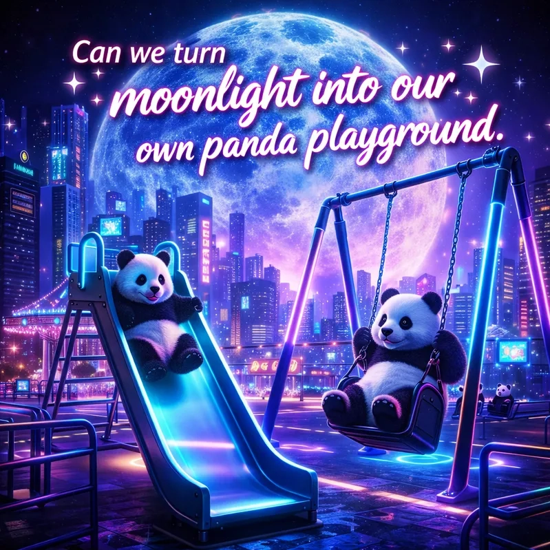 Moon light. Panda Pick Up Lines.