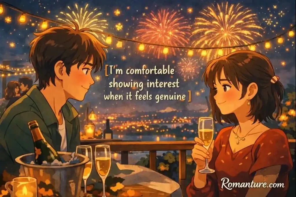 I’m comfortable showing interest when it feels genuine.