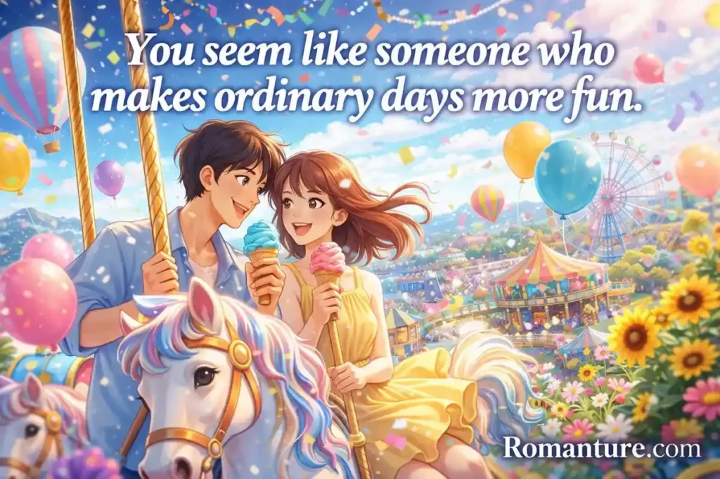 You seem like someone who makes ordinary days more fun. short funny pick up lines.