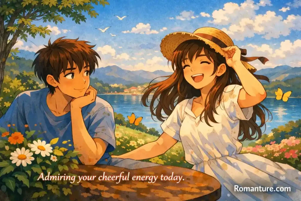 Admiring your cheerful energy today.