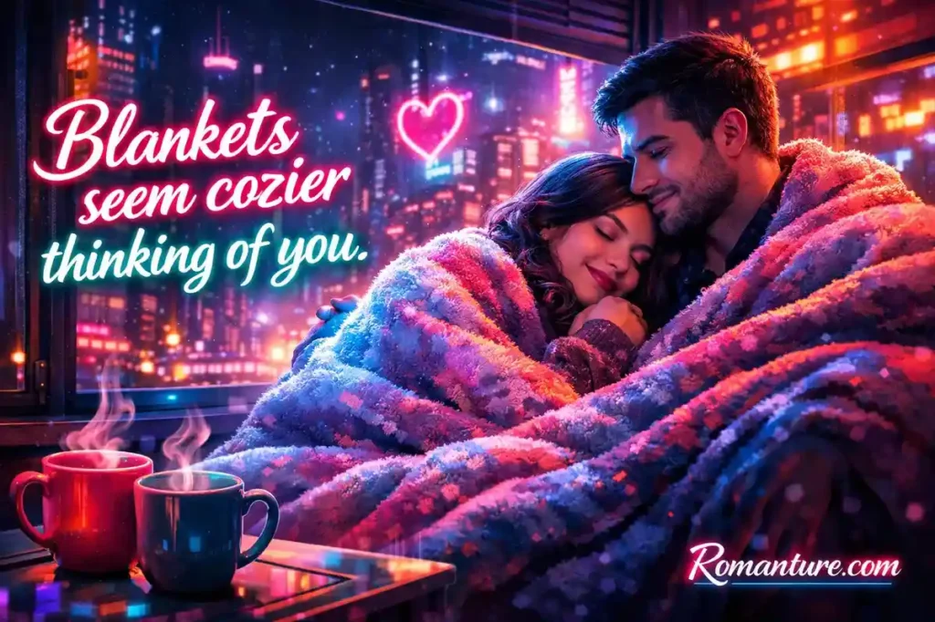 Blankets seem cozier thinking of you.