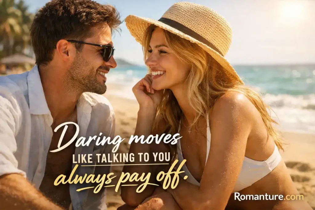 Daring moves like talking to you always pay off.