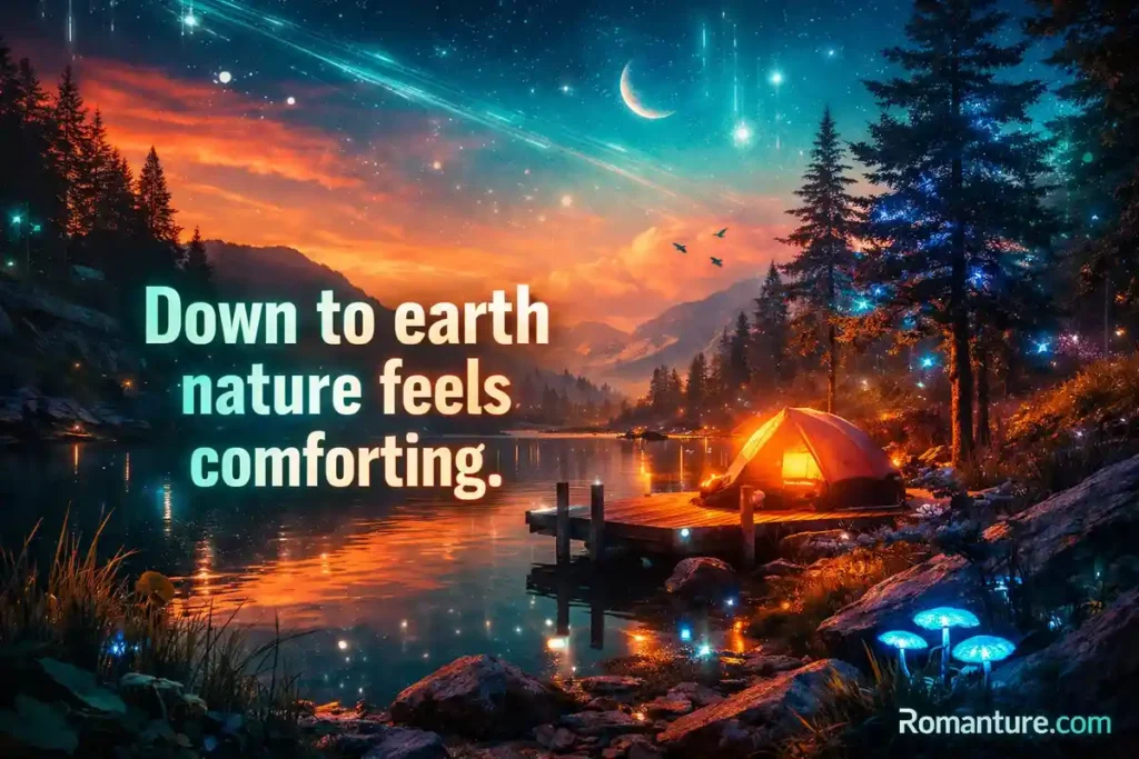 Down to earth nature feels comforting. Monkey pick up lines.