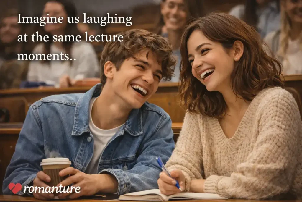 Imagine us laughing at the same lecture moments.