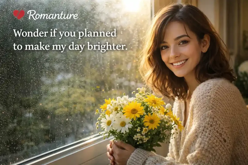 Wonder if you planned to make my day brighter. American pickup lines.