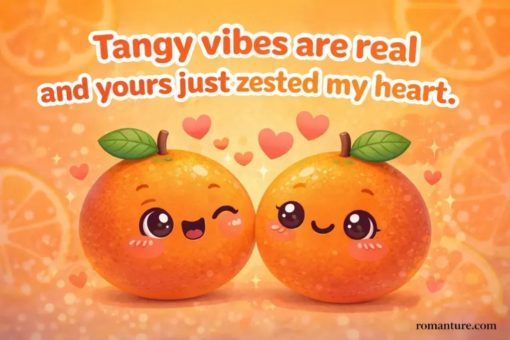 Classic Citrus Charm orange pick up lines