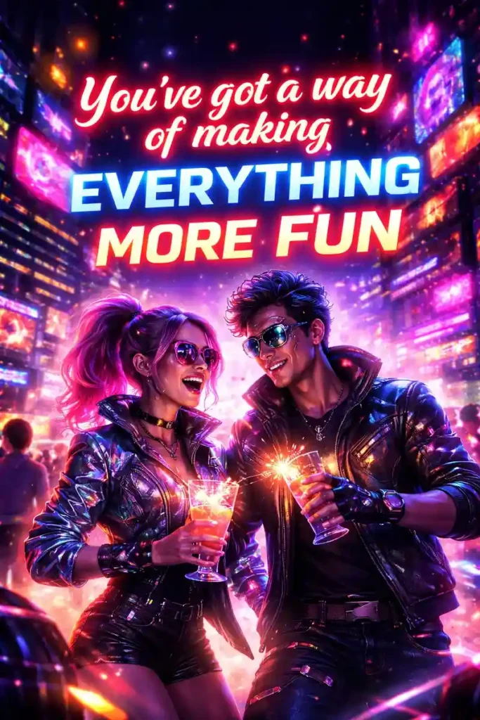 You’ve got a way of making everything more fun.